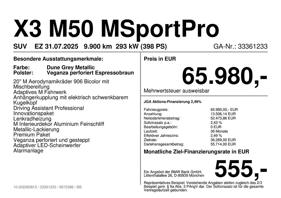 BMW X3 M M50 - Thumbnail 3