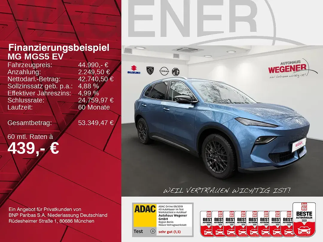 MG MGS5 EV Luxury Long Range - foto 2