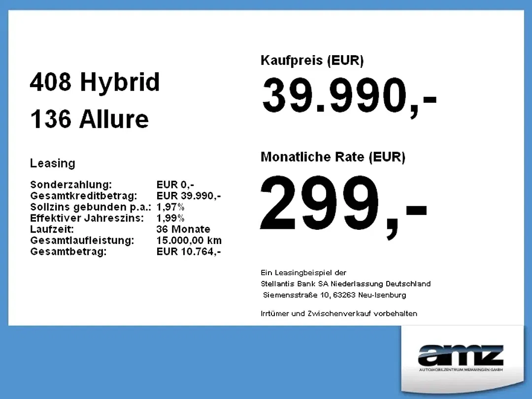 Peugeot 408 136 Hybrid Allure - Thumbnail 3