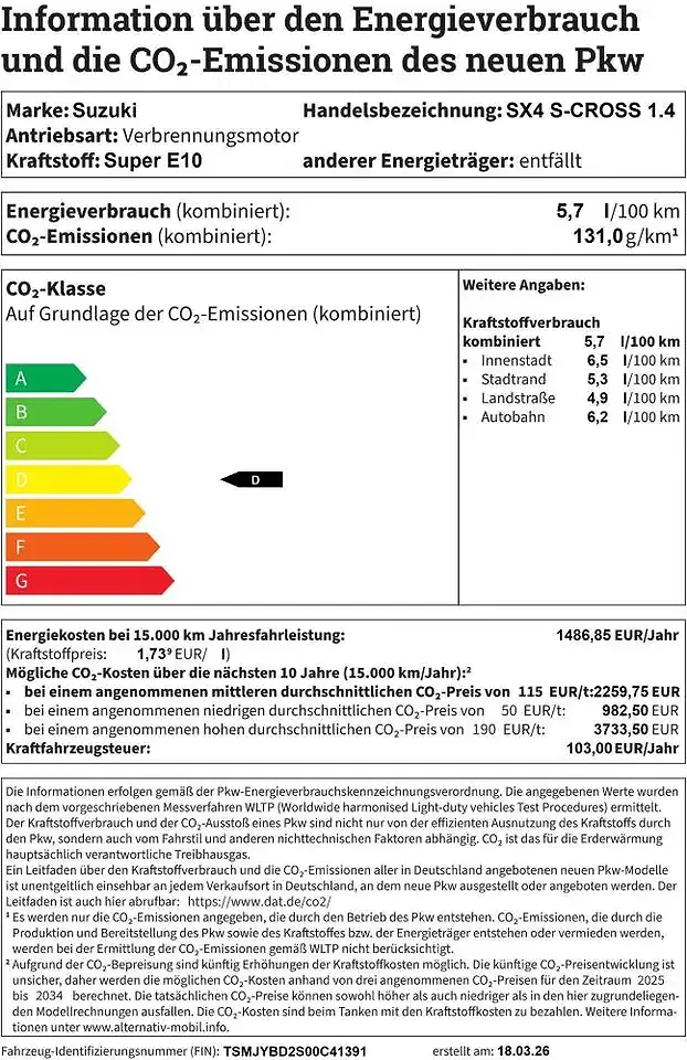 Suzuki SX4 S-Cross Hybrid 1.4 AllGrip Comfort+ - Thumbnail 14