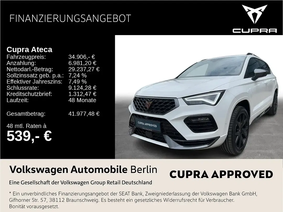 CUPRA Ateca 1.5 TSI DSG - Thumbnail 1