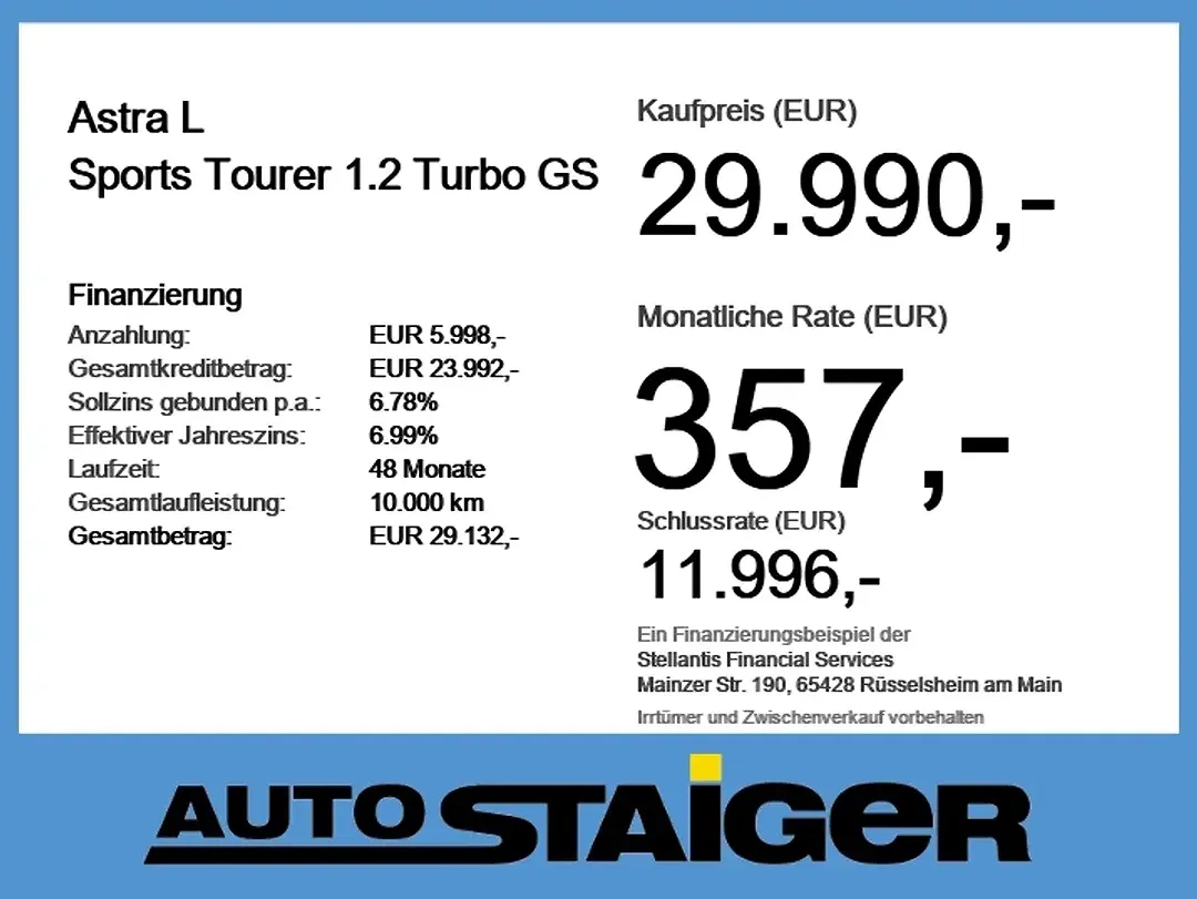 Opel Astra 1.2 Turbo GS - Thumbnail 3