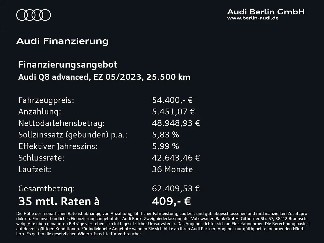 Audi Q8 55 e-tron quattro Matrix LED Sportback advanced - Thumbnail 2