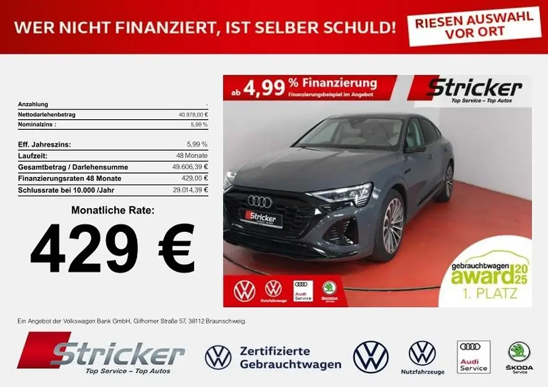 Audi Q8 e-tron quattro Sportback S line - Afbeelding 1