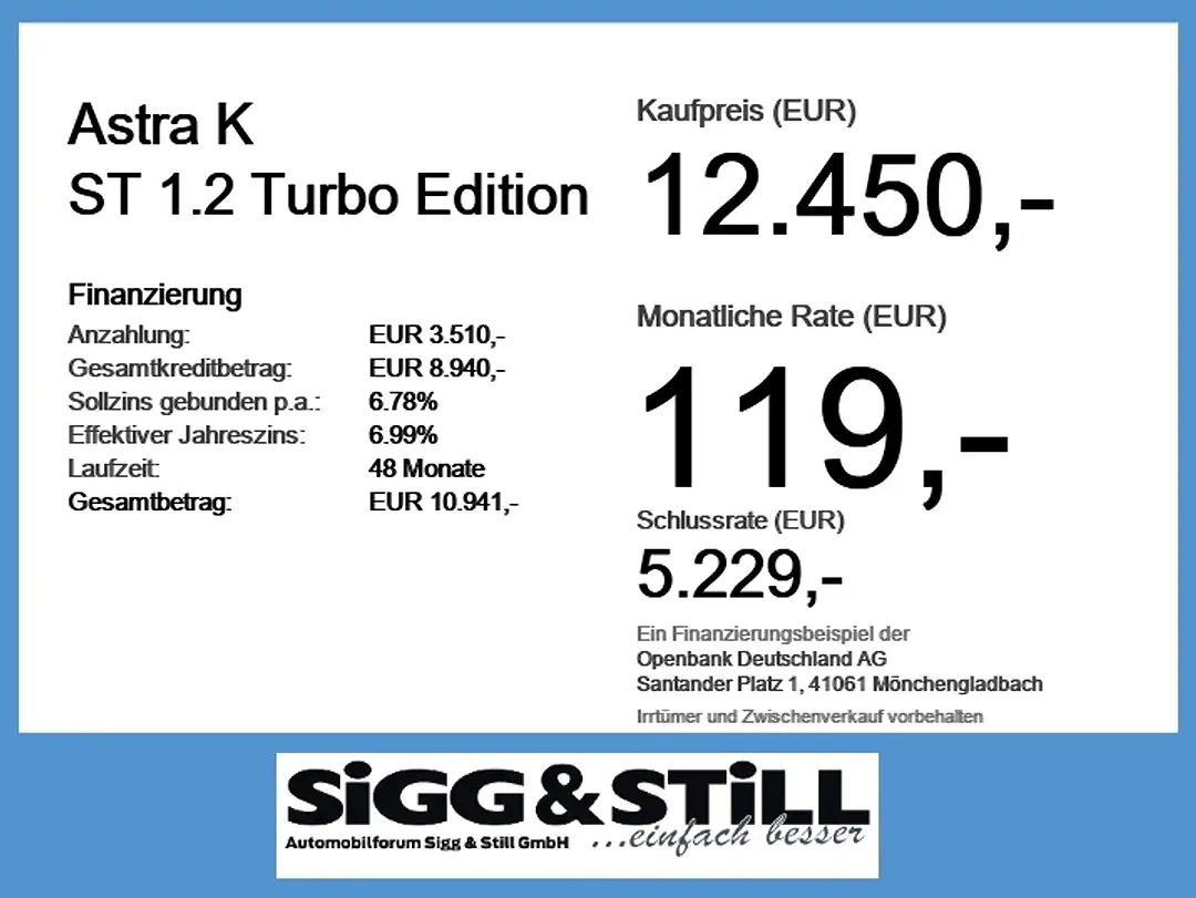 Opel Astra 1.2 Turbo Edition - Thumbnail 3