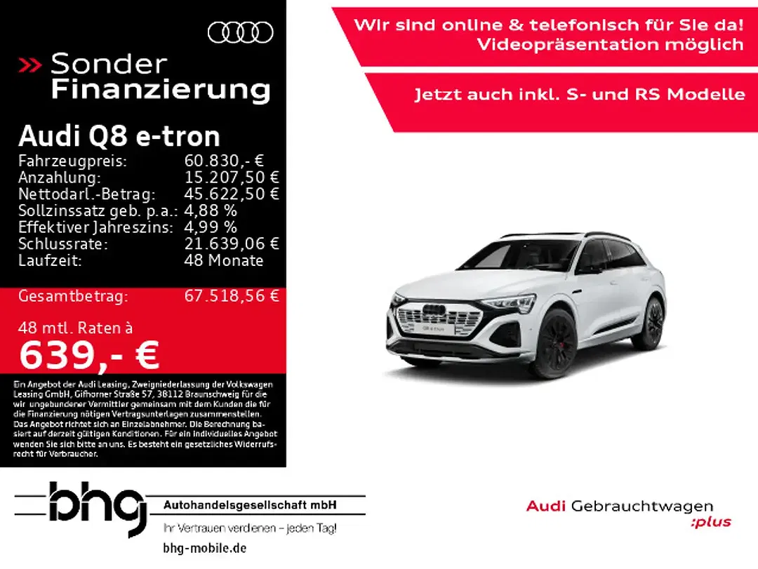Audi Q8 e-tron 55 quattro S line - foto 1