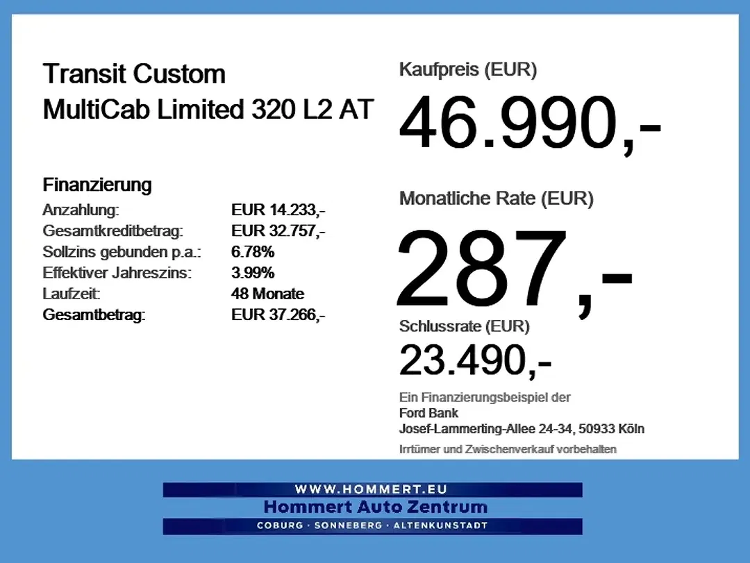 Ford Transit Custom 320 L2 dubbele cabine Limited - Thumbnail 5