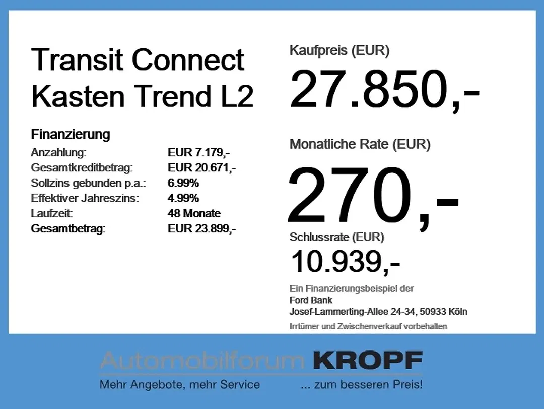 Ford Transit Connect L2 Trend - Thumbnail 4