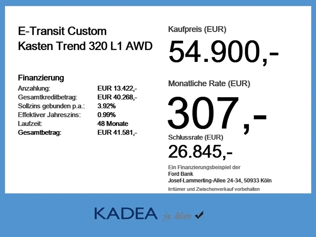 Ford Transit Custom 320 L1 Trend AWD - Thumbnail 4
