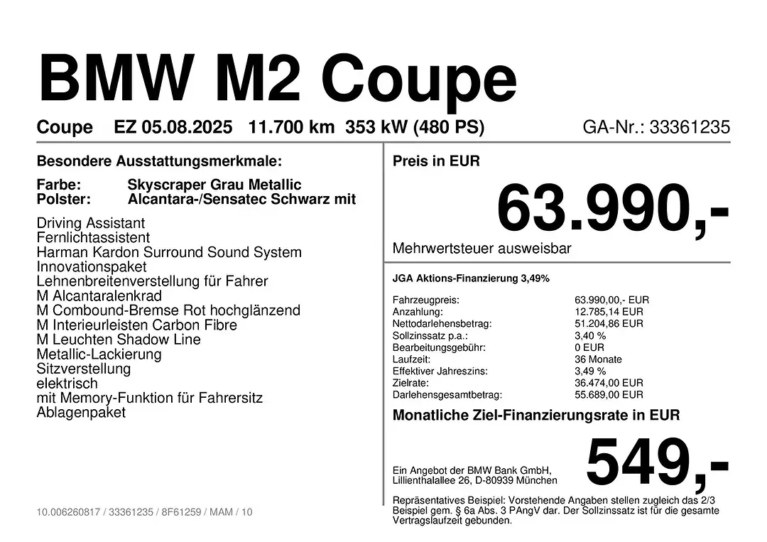 BMW M2 AUT Coupe Sport - Thumbnail 3