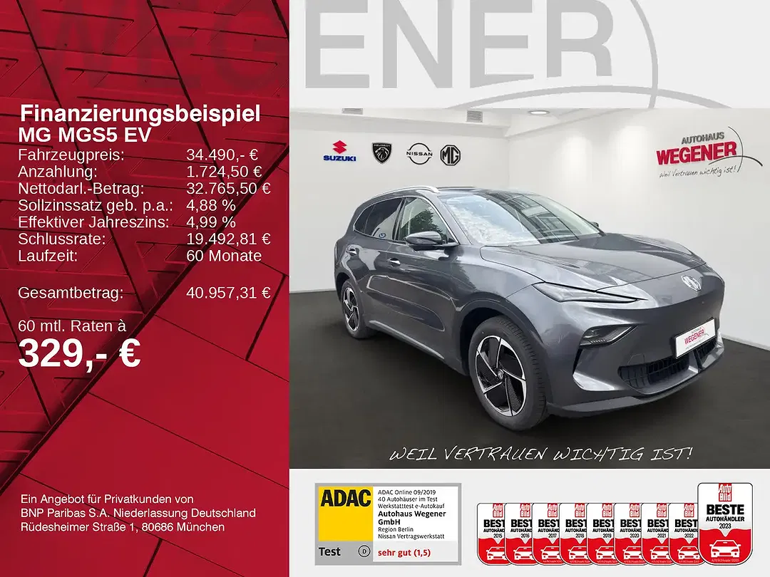 MG MGS5 EV Luxury Long Range - foto 2