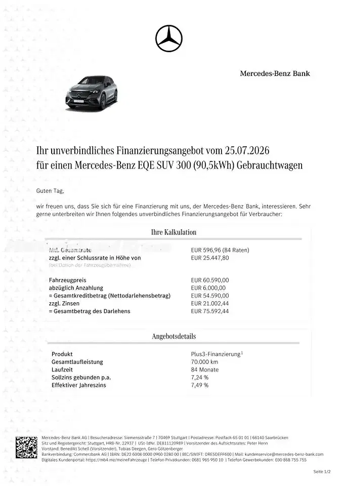Mercedes-Benz EQE SUV 300 Edition AMG Line Night - Thumbnail 3