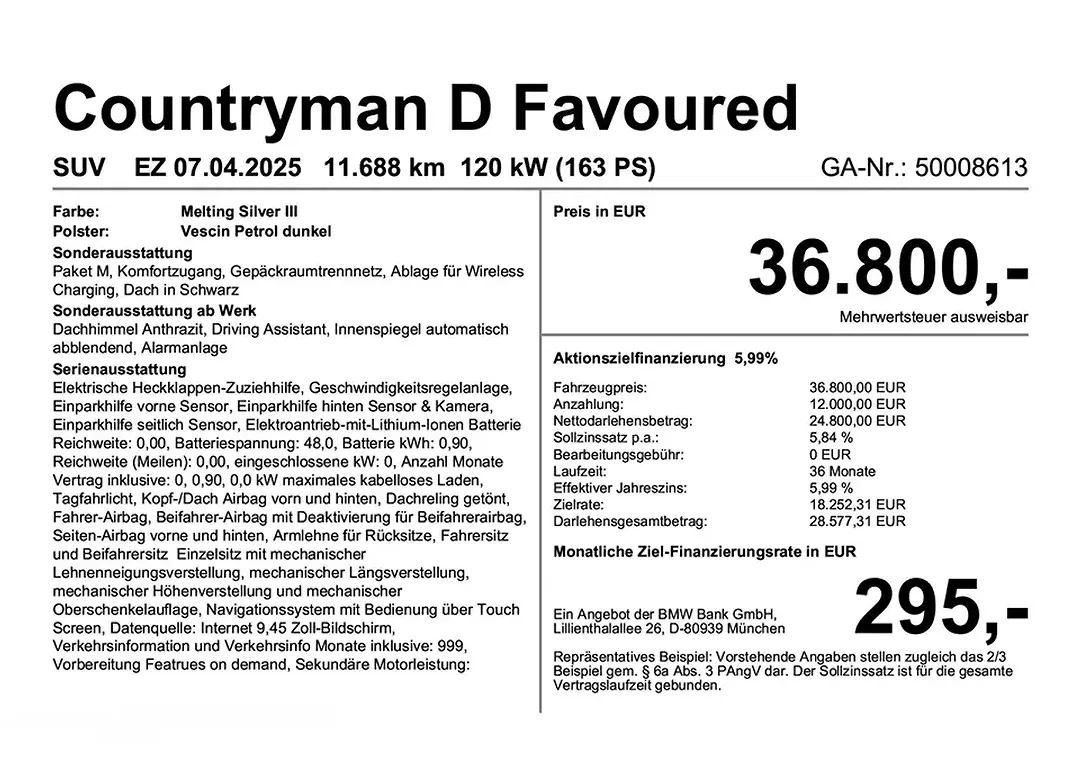 MINI Cooper SE Countryman D Steptronic Favoured Trim - Thumbnail 2