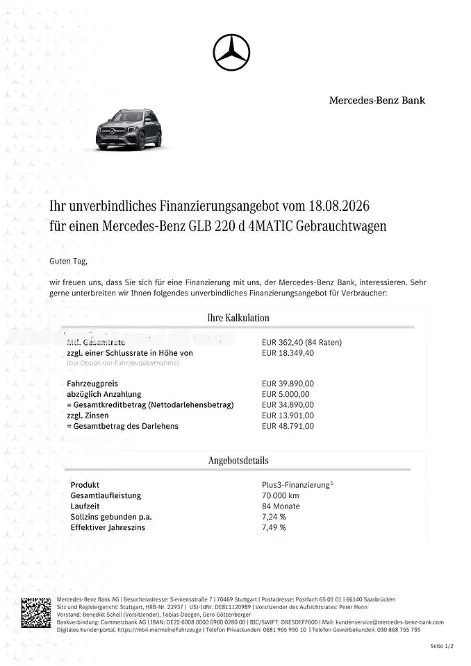 Mercedes-Benz GLB 220 4MATIC AMG Line - Thumbnail 3