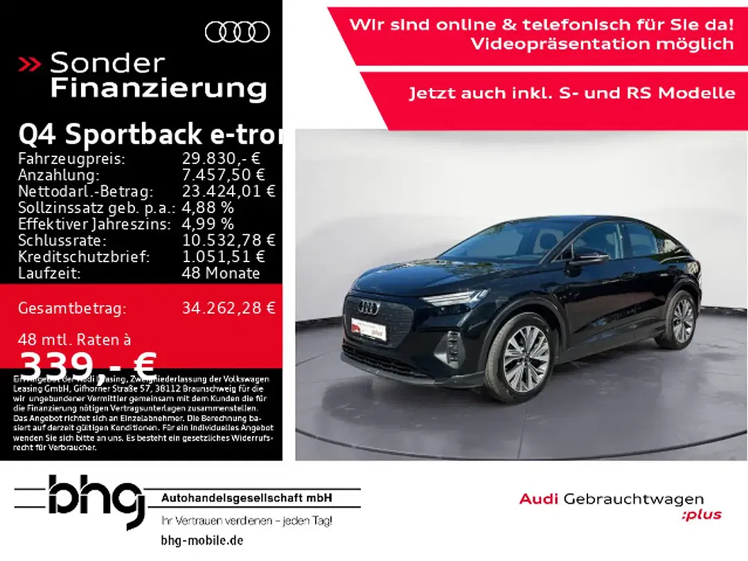 Audi Q4 e-tron 40 Matrix LED Sportback - Thumbnail 1