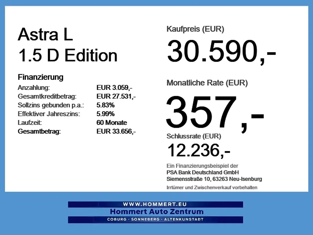 Opel Astra 1.5 D Edition - Thumbnail 3