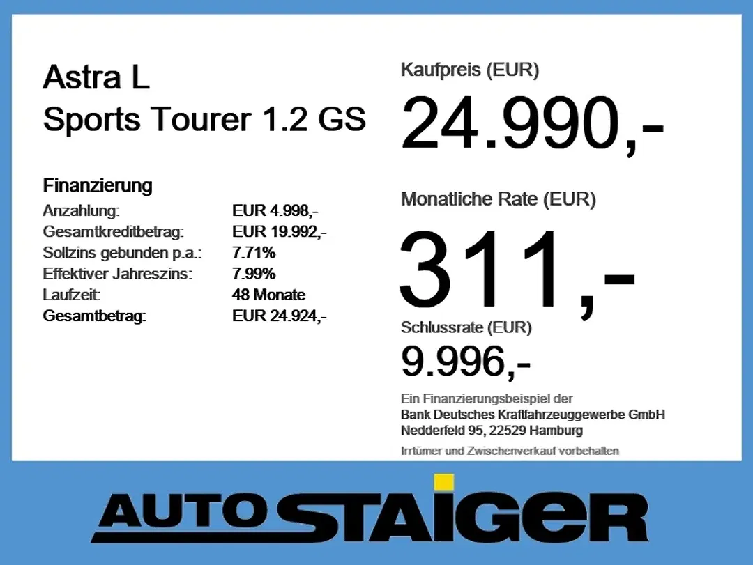 Opel Astra 1.2 GS - Thumbnail 3