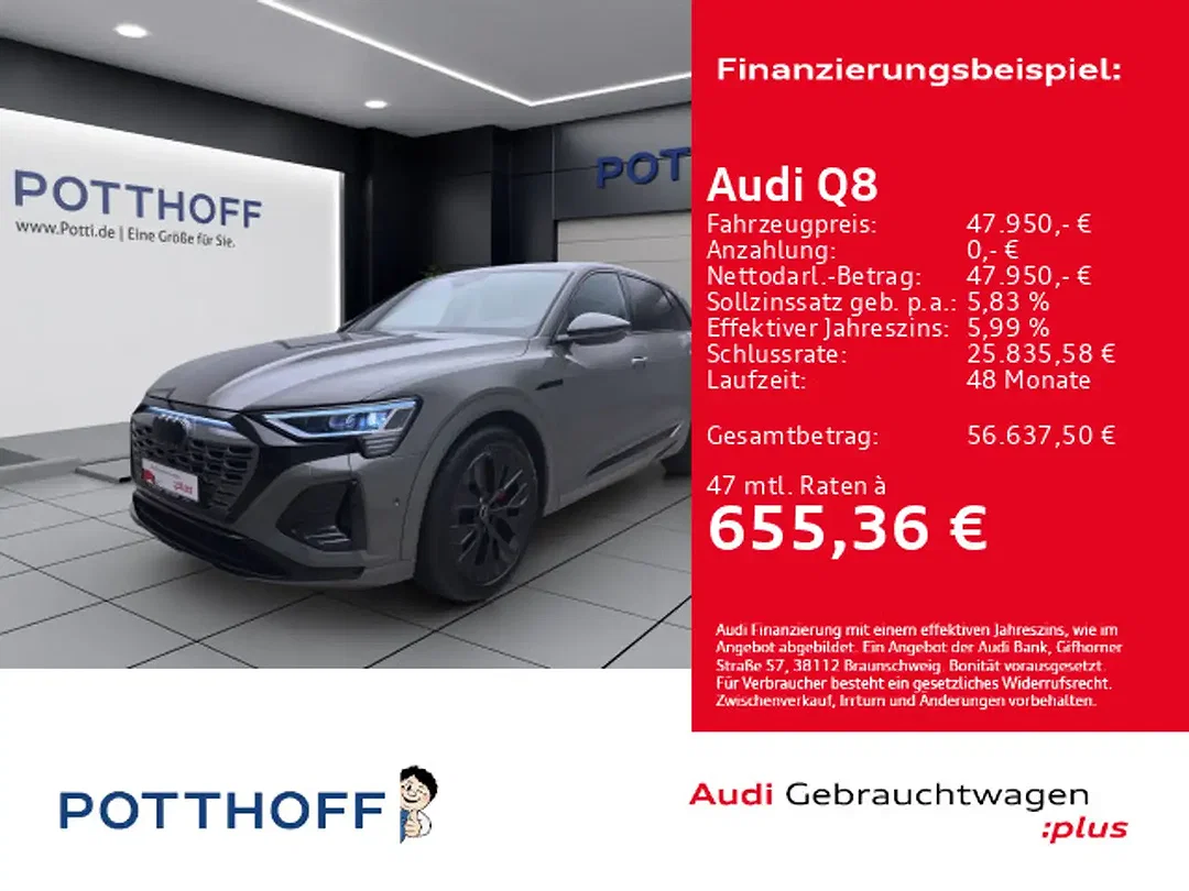 Audi Q8 55 e-tron S line - Afbeelding 1
