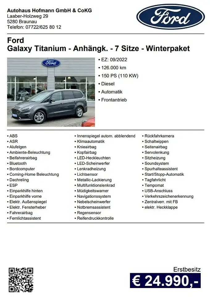 Ford Galaxy 2.0 EcoBlue AUT Titanium - Thumbnail 13