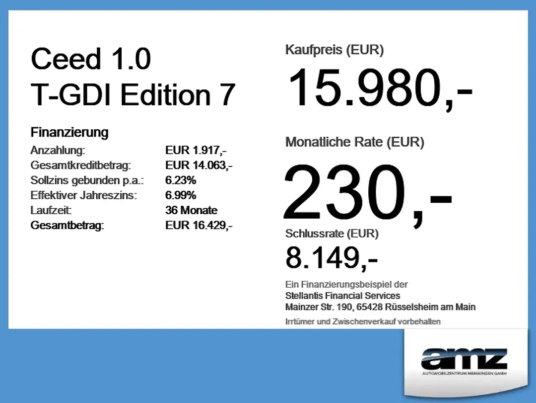 Kia Ceed / cee'd 1.0 T-GDI Edition 7 - Thumbnail 3