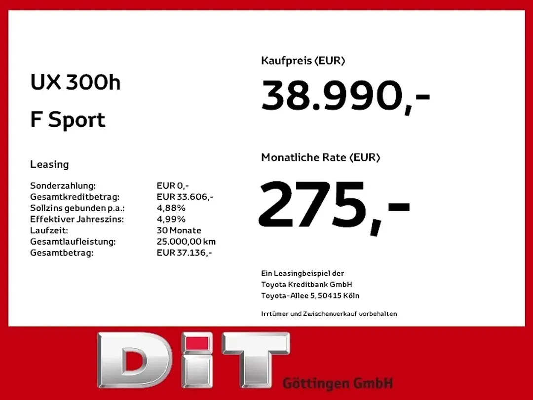 Lexus UX 300h F SPORT Design - Thumbnail 4