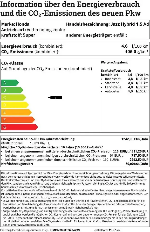 Honda Jazz 1.5 Hybrid Advance - foto 10