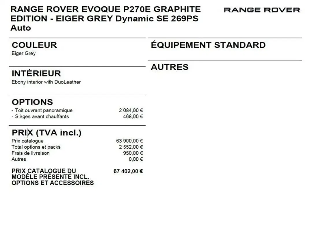 Land Rover Range Rover Evoque P270e 4x4 Dynamic SE - Thumbnail 7