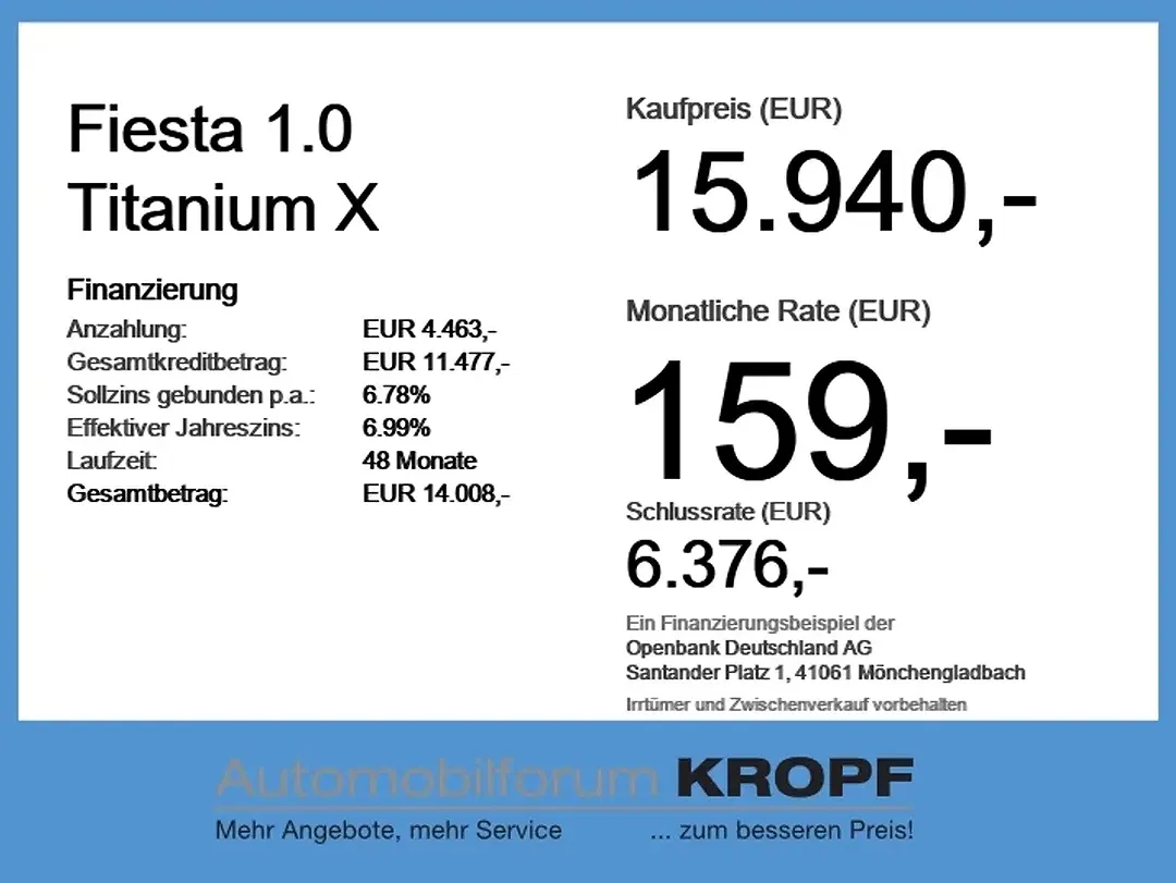 Ford Fiesta 1.0 Titanium X - Thumbnail 4