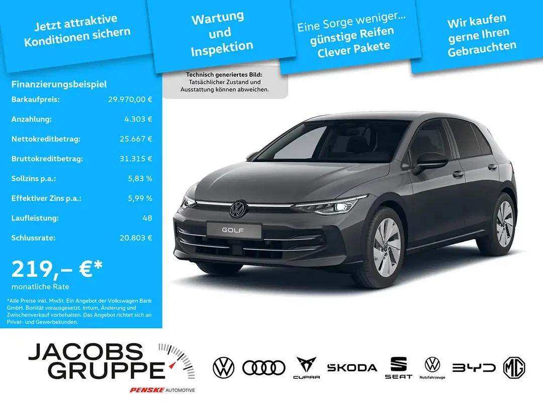 Volkswagen Golf 1.5 eTSI DSG Goal - Afbeelding 1