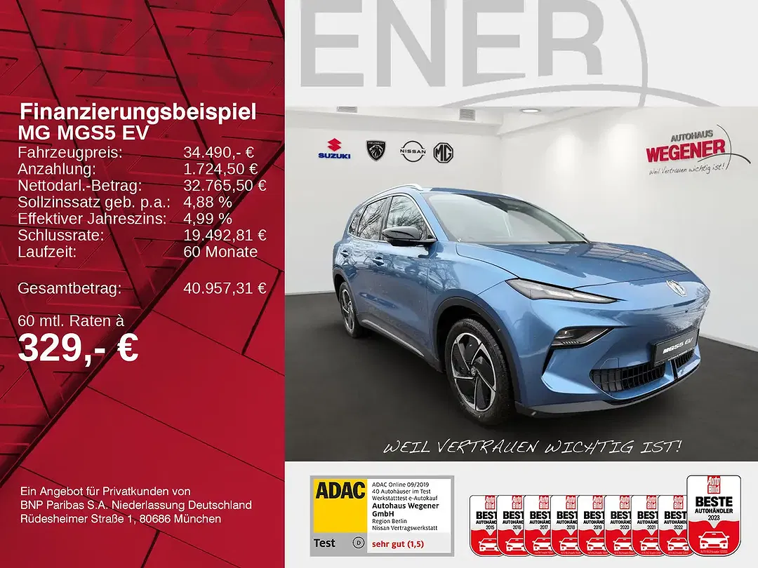 MG MGS5 EV Luxury Long Range - foto 2