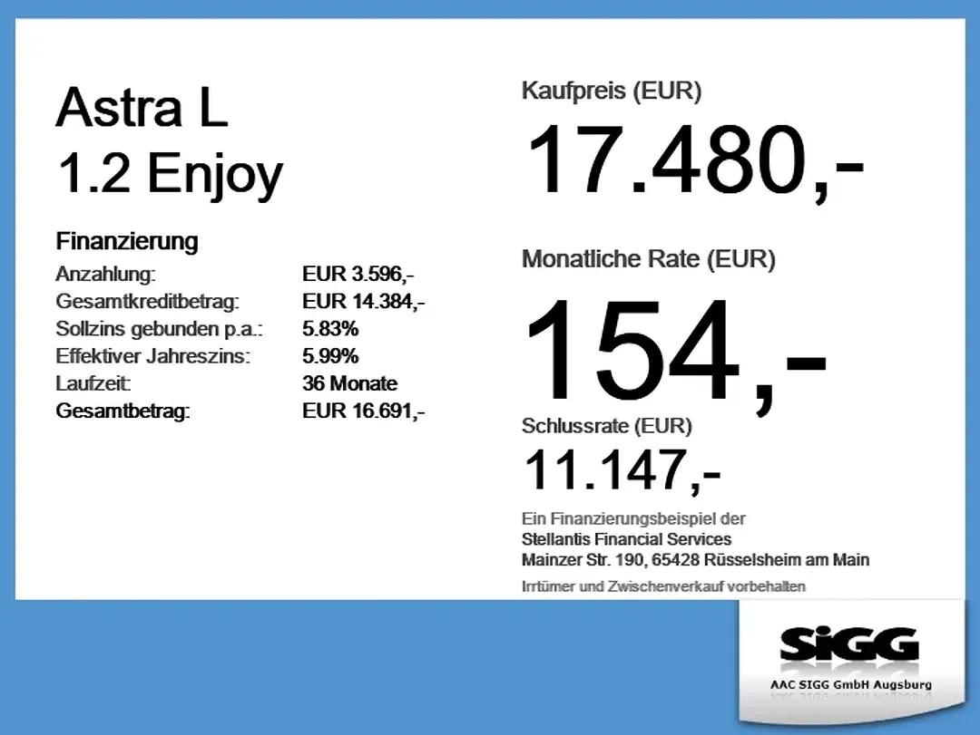 Opel Astra 1.2 Enjoy - Thumbnail 3
