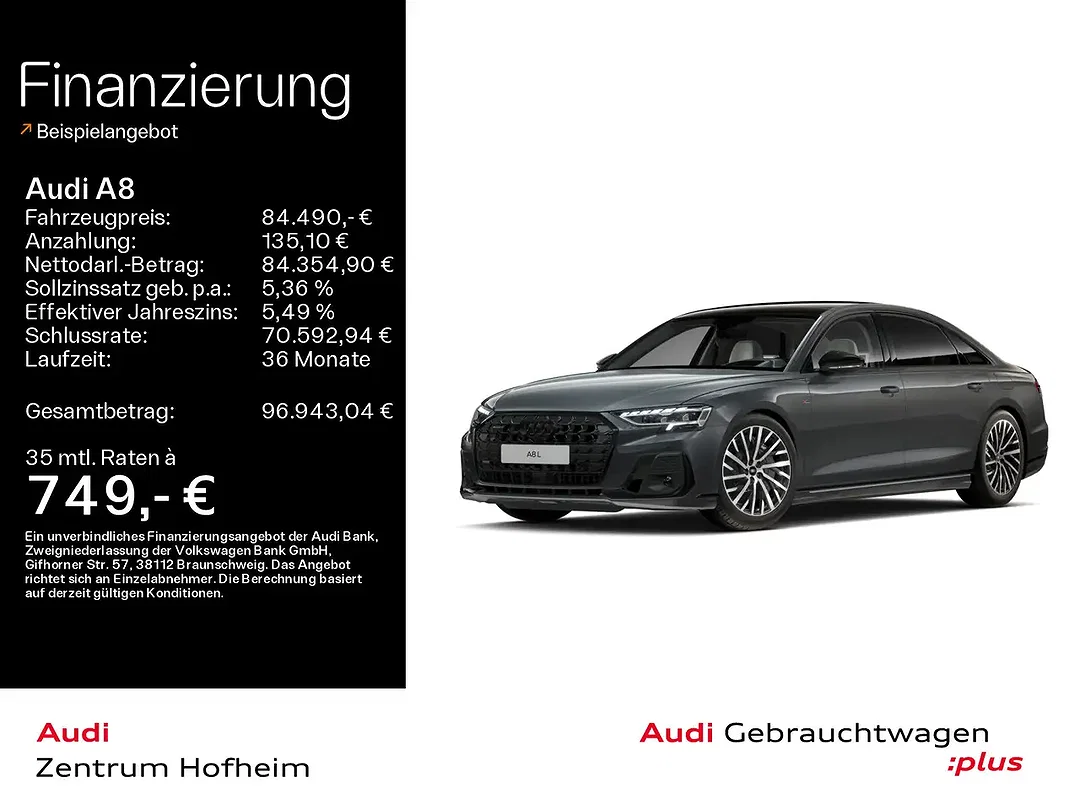 Audi A8 60 TFSI e quattro S line - Afbeelding 1