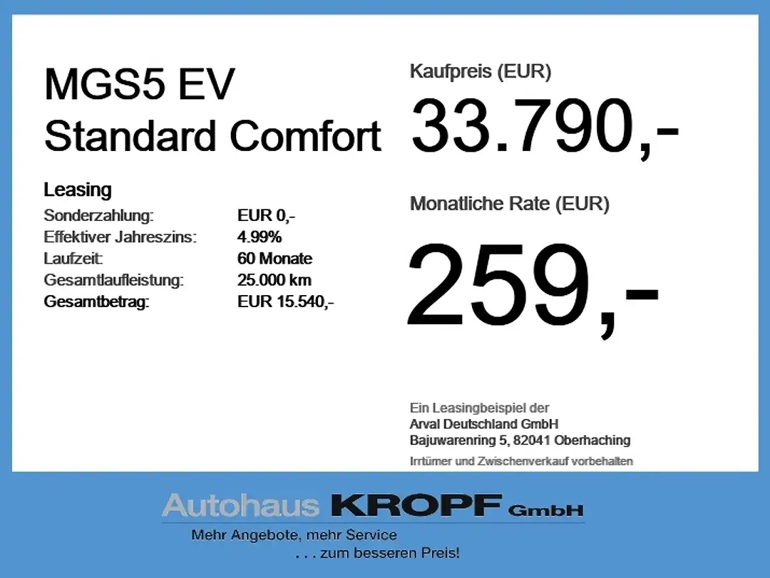 MG MGS5 EV Standard Comfort - Thumbnail 3