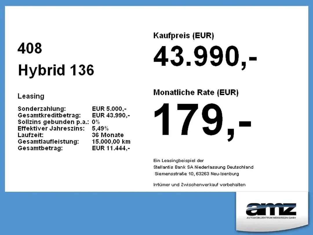 Peugeot 408 136 Hybrid GT - Thumbnail 3