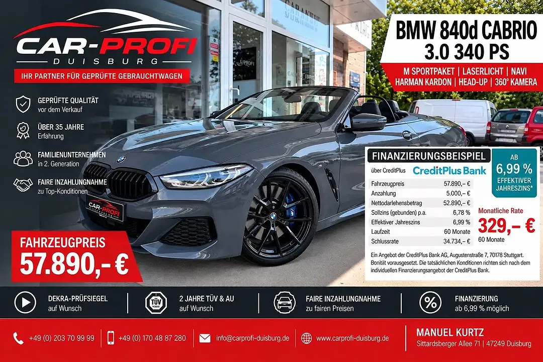 BMW 840 xDrive Convertible M Sport - Thumbnail 2
