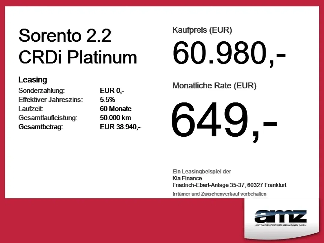 Kia Sorento 2.2 CRDi Platinum - Thumbnail 3
