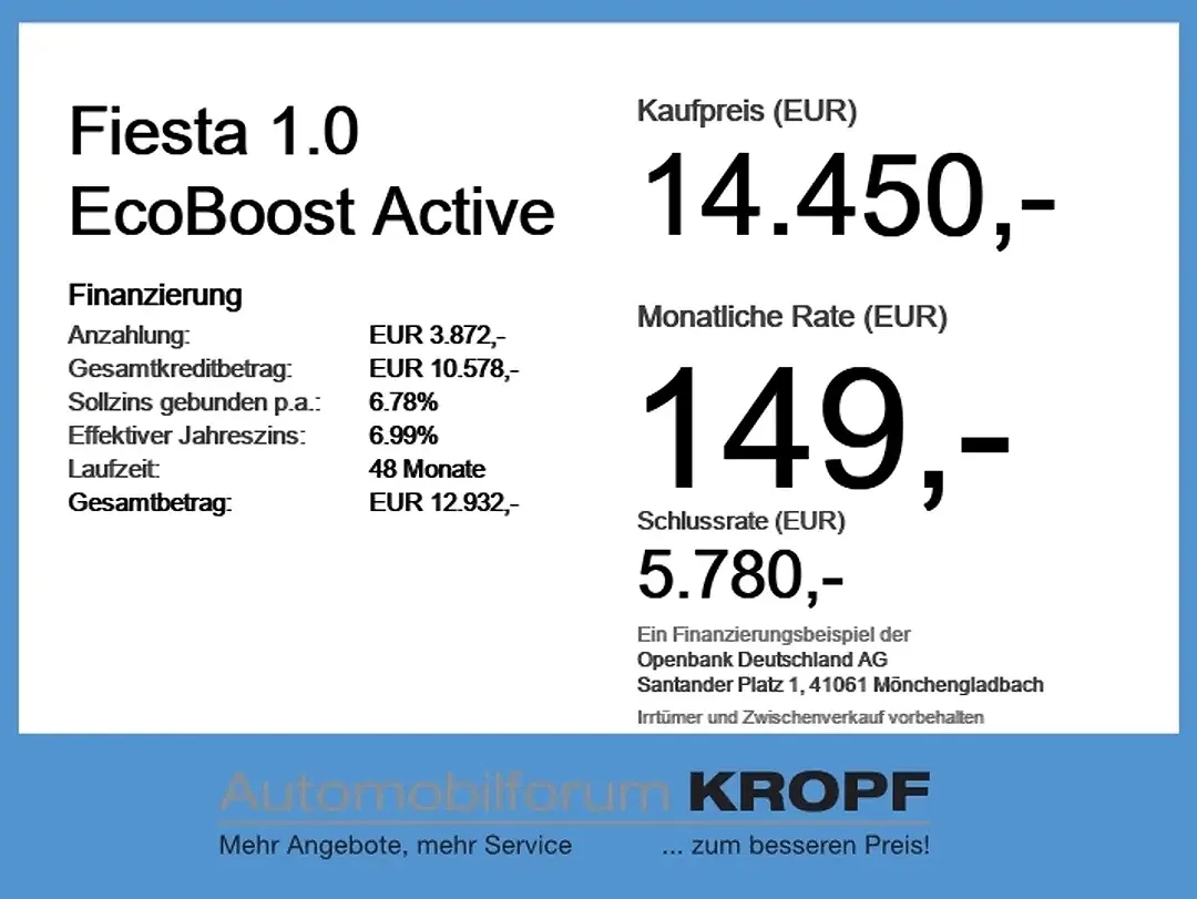 Ford Fiesta 1.0 EcoBoost Active - Thumbnail 4