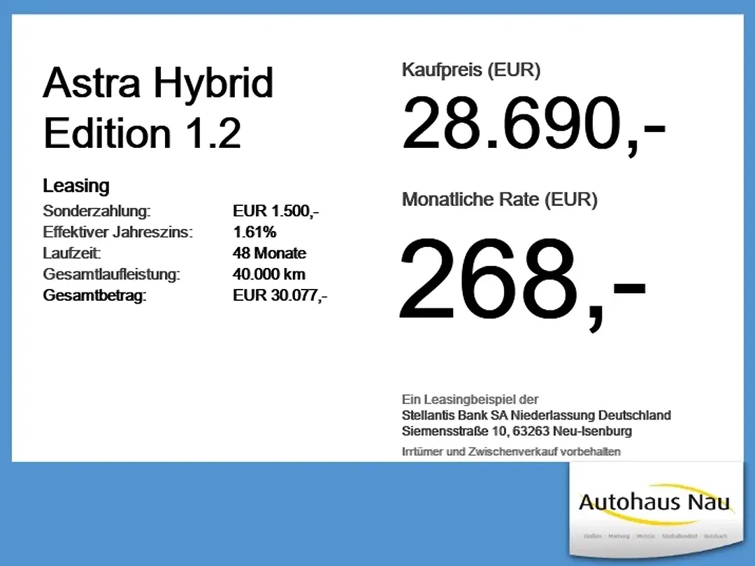 Opel Astra Hybrid 1.2 Edition - Thumbnail 3