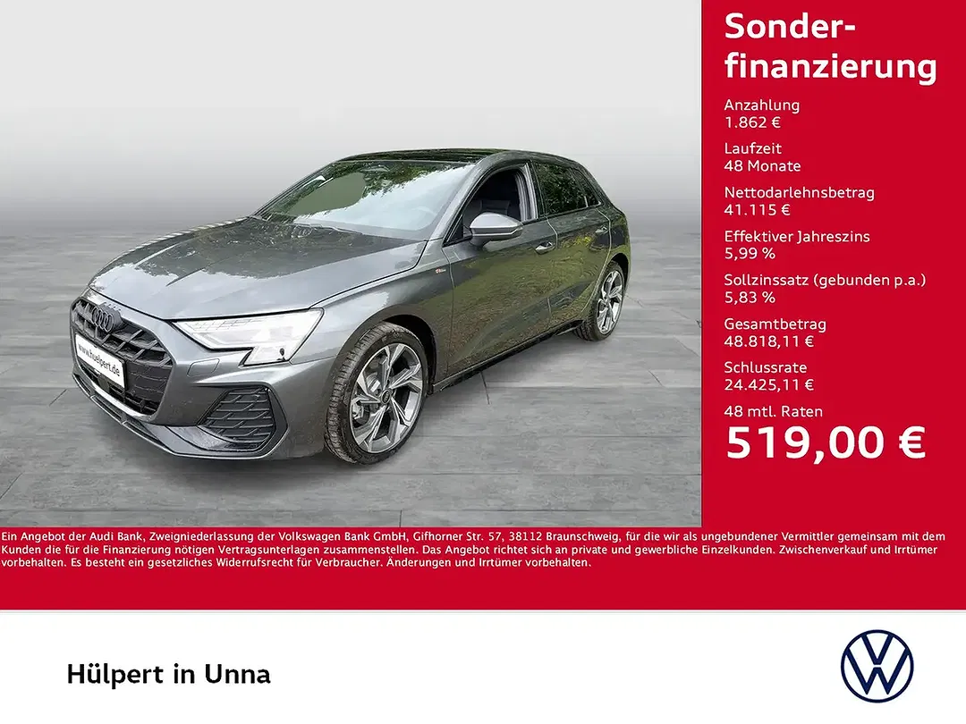 Audi A3 quattro Sportback S line - Thumbnail 2