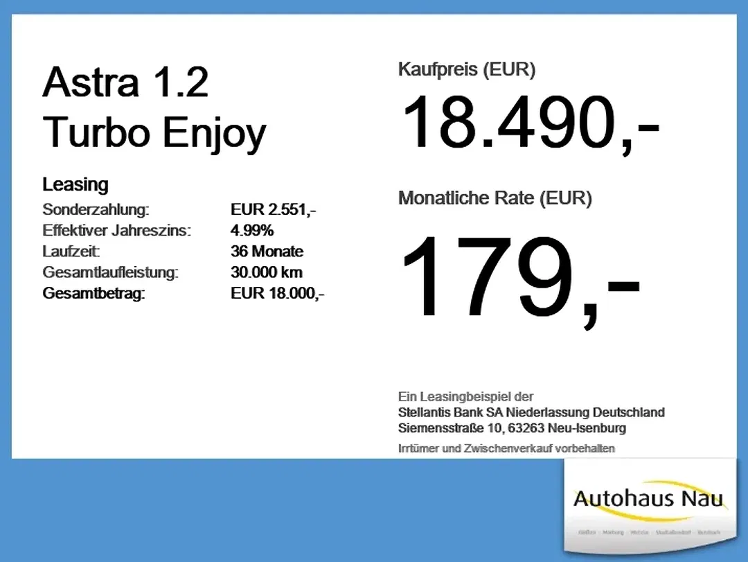 Opel Astra 1.2 Turbo Enjoy - Thumbnail 3