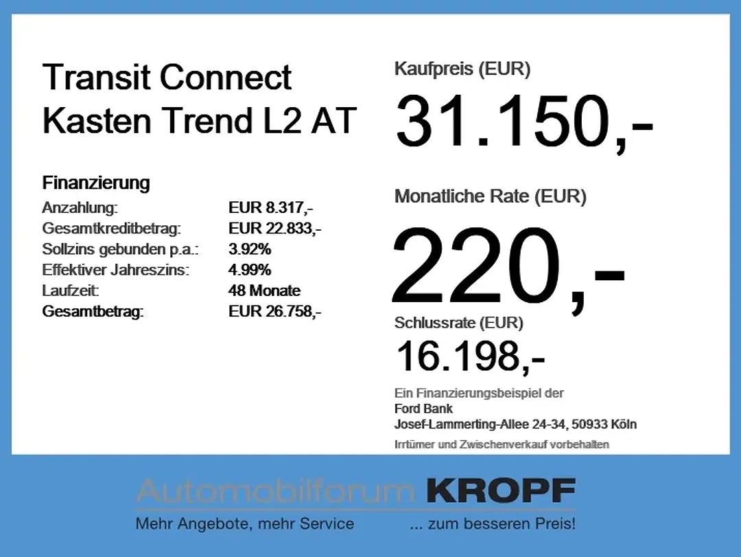 Ford Transit Connect L2 Trend - Thumbnail 4